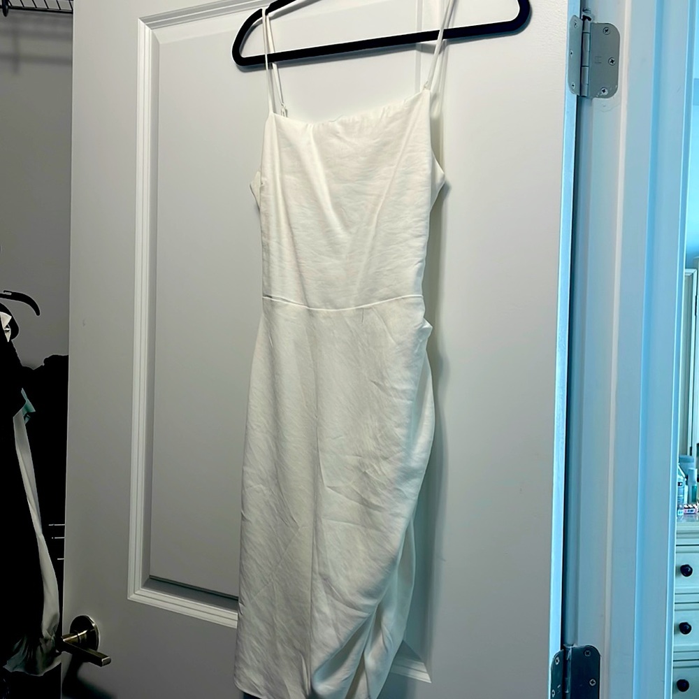 White dress - backless WAYF from Nordstrom - midi length